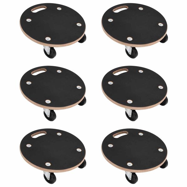 vidaXL Transportkar 6 pcs Grijs Multiplex