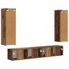 vidaXL Tv-meubelset Wandgemonteerd 3 pcs Oudhout Bewerkt hout