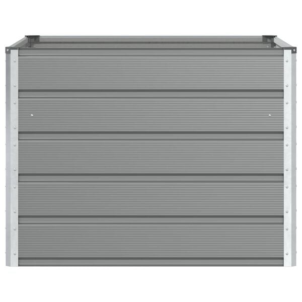 vidaXL Plantenbak Lichtgrijs 100 x 100 x 75 cm Staal