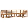 vidaXL Buiten bankenset 5 pcs Naturel