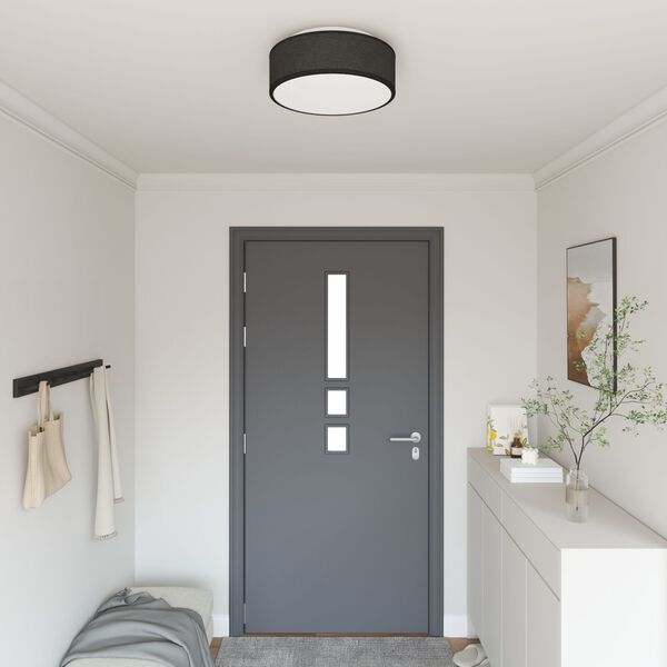 vidaXL Plafonnière Zwart 38 x 13.5 cm Stof