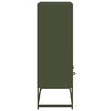 vidaXL Hoge kast 68x39x111,5 cm staal olijfgroen