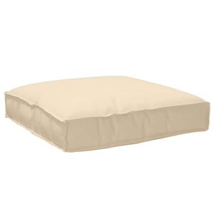 vidaXL Palletkussen voor zitting Beige 80 x 80 x 12 cm Oxford stof