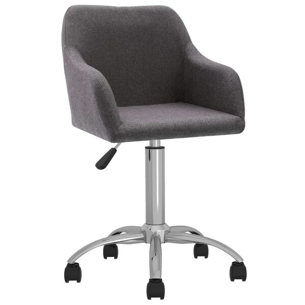 vidaXL Eetkamerstoelen 4 st draaibaar stof taupe