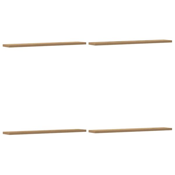 vidaXL Wandschappen 4 st 60x20x1,5 cm bewerkt hout artisanaal eiken