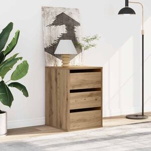 vidaXL Ladekast 40x41x58 cm bewerkt hout artisanaal eikenkleurig