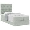 vidaXL Ottoman bed met matrassen 90x190cm fluweel lichtgrijs