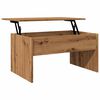vidaXL Salontafel 80x50,5x41,5 cm bewerkt hout artisanaal eikenkleurig