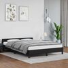 vidaXL Bedframe met hoofdeinde zonder matras 140x190 cm zwart