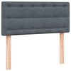 vidaXL Boxspring met matras fluweel donkergrijs 100x210 cm