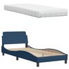 vidaXL Bed met matras stof blauw 80x200 cm