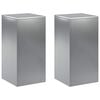 vidaXL Plantenstandaard 2 pcs zilver 30 x 30 x 60 cm Roestvrij staal