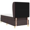 vidaXL Boxspringbed met Matras Donkergrijs 90x190 cm Donkerbruin Stof