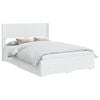 vidaXL Bedframe met opbergruimte en hoofdbord Wit Bewerkt hout