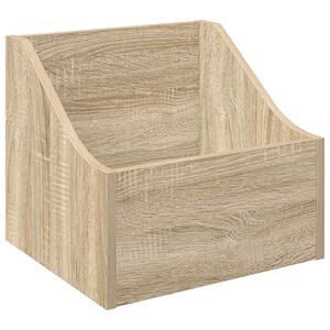 vidaXL LP Recorddoos Sonoma Eiken 37 x 33 x 32 cm Bewerkt hout