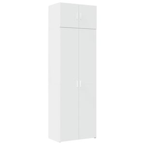vidaXL Opbergkast 70x42,5x225 cm bewerkt hout wit