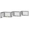 vidaXL Opvouwbaar hondenhek met standaards 6 st Grijs Sonoma 482 cm