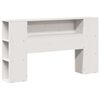 vidaXL Bed met boekenkast zonder matras massief hout wit 135x190 cm