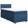 vidaXL Boxspring met matras stof blauw 90x200 cm