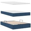 vidaXL Opbergbed met LED met matras Blauw 120 x 200 cm Polyester