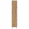 vidaXL Hoge kast met lade 2 pcs Artisan Eiken Ge&euml;ngineerd hout en glas
