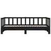 vidaXL Slaapbank uitschuifbaar massief grenenhout zwart 2x(90x190) cm