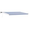 vidaXL Handbediende luifel met LED's Blauw en Wit 4,5 &times; 3 m
