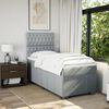 vidaXL Boxspring met matras stof lichtgrijs 90x190 cm