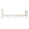 vidaXL Bedframe massief hout wit 120x190 cm