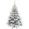 vidaXL Kunstkerstboom met 150 LED met standaard Wit 150 cm PE en PVC
