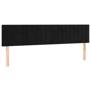 vidaXL Hoofdborden 160x5x78/88 cm fluweel zwart