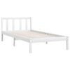 vidaXL Bedframe massief grenenhout wit 75x190 cm