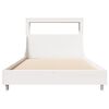 vidaXL Bedframe zonder matras massief grenenhout wit 90x200 cm