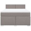vidaXL Boxspring met matras stof taupe 140x200 cm