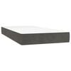 vidaXL Boxspring met matras en LED fluweel donkergrijs 120x190 cm
