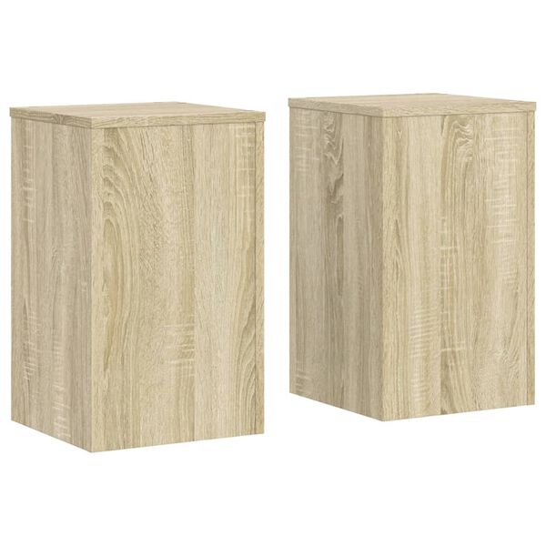 vidaXL Plantenstandaards 2 st 30x30x50 cm bewerkt hout sonoma eiken