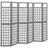 vidaXL Kamerscherm/trellis met 6 panelen 242,5x180 cm vurenhout grijs