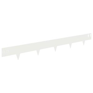 vidaXL Gazonrand 10 st 100 x 12 cm Staal Wit
