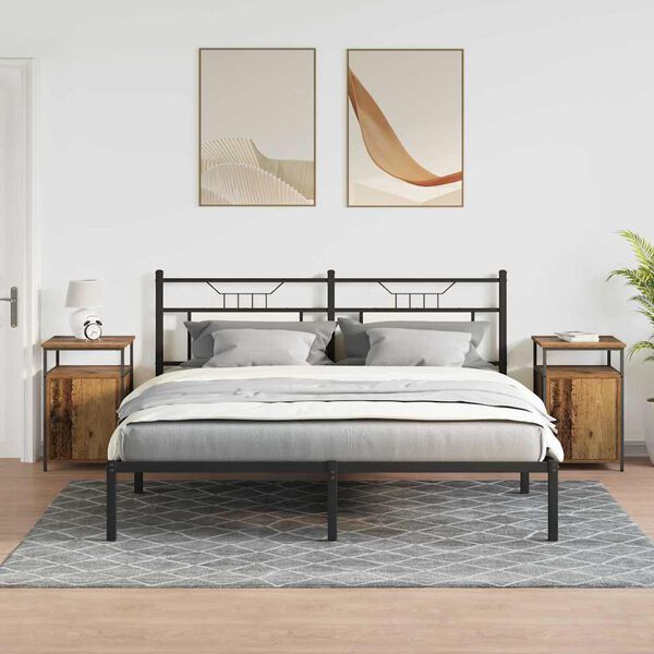 vidaXL Nachtkastje Oud hout Bewerkt hout