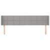 vidaXL Hoofdbord met randen 183x16x78/88 cm stof lichtgrijs