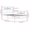 vidaXL Bedframe met hoofd- en voeteneinde metaal zwart 90x190 cm
