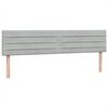 vidaXL Boxspring met matras fluweel lichtgrijs 200x210 cm
