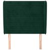 vidaXL Hoofdbord met randen 93x23x118/128 cm fluweel donkergroen