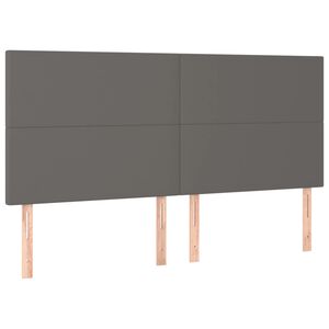 vidaXL Hoofdbord grijs 180x5x118/128 cm kunstleer