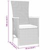vidaXL Tuin eettafelset met kussen 5 pcs Grijs poly rattan