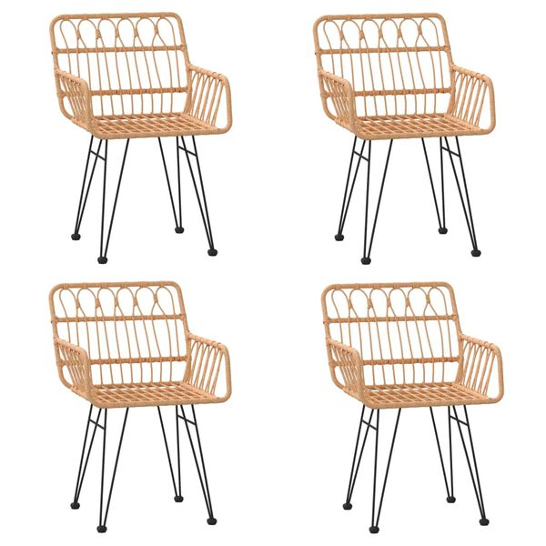 vidaXL 5-delige Tuinset poly rattan