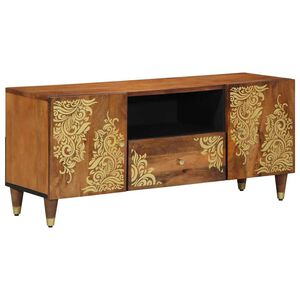 vidaXL TV-kast Honingbruin 105 x 33 x 46 cm Massief Mango Hout