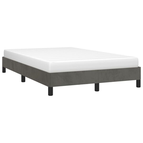 vidaXL Bedframe zonder matras 120x190 cm fluweel donkergrijs