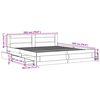 vidaXL Bedframe met hoofdeinde zonder matras 200x200 cm wit