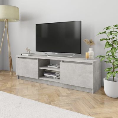 vidaXL Tv-meubel 120x30x35,5 cm bewerkt hout betongrijs